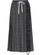 Miu Miu Prince Of Wales Checked Skirt - Grey