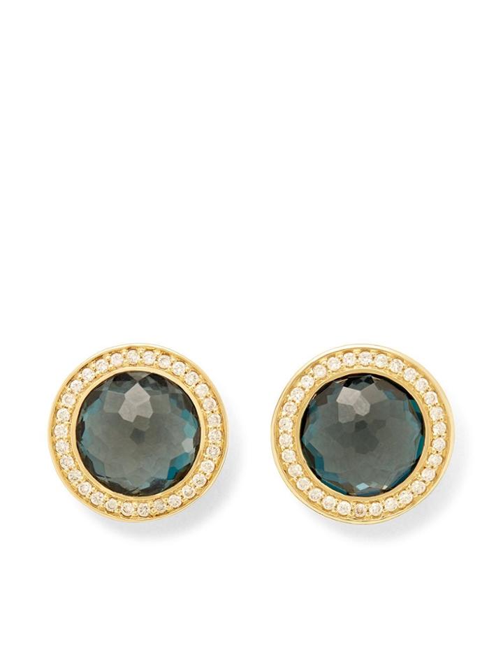 Ippolita Stud Earrings In 18k Gold With Diamonds