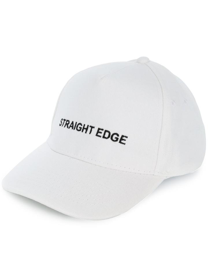 Andrea Crews Straight Edge Baseball Cap - White