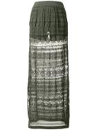 Roberto Collina Knitted Maxi Skirt - Green