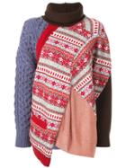 Kolor Patchwork Roll Neck Jumper - Multicolour