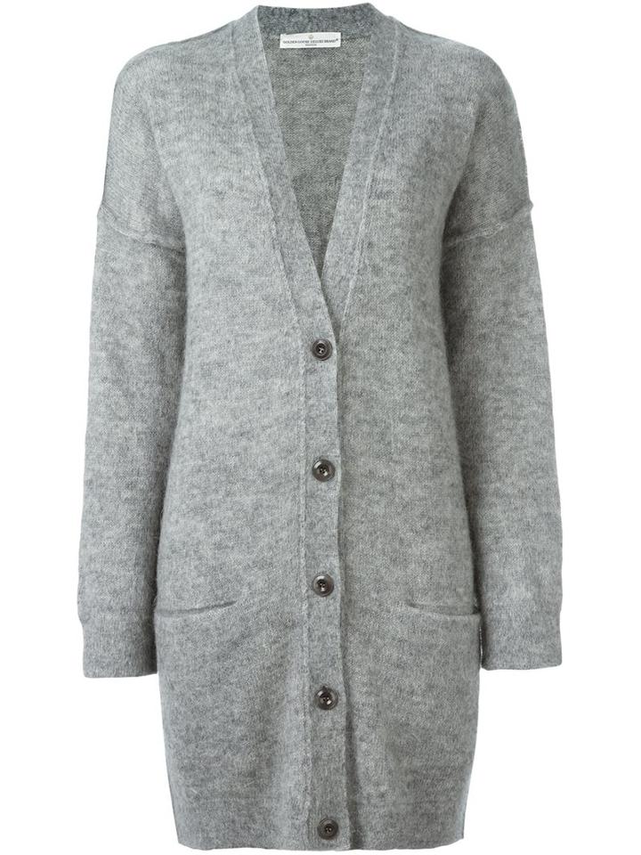 Golden Goose Deluxe Brand Oversized Cardigan, Women's, Size: Small, Grey, Cotton/polyamide/mohair/lambs Wool