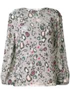 Lily And Lionel Doodle Leopard Livia Blouse - Grey