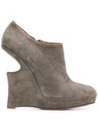 Alaïa Vintage Sculptured Platform Ankle Boots - Grey
