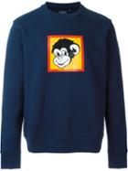 Paul Smith Jeans Monkey Print Sweatshirt, Men's, Size: Small, Blue, Cotton