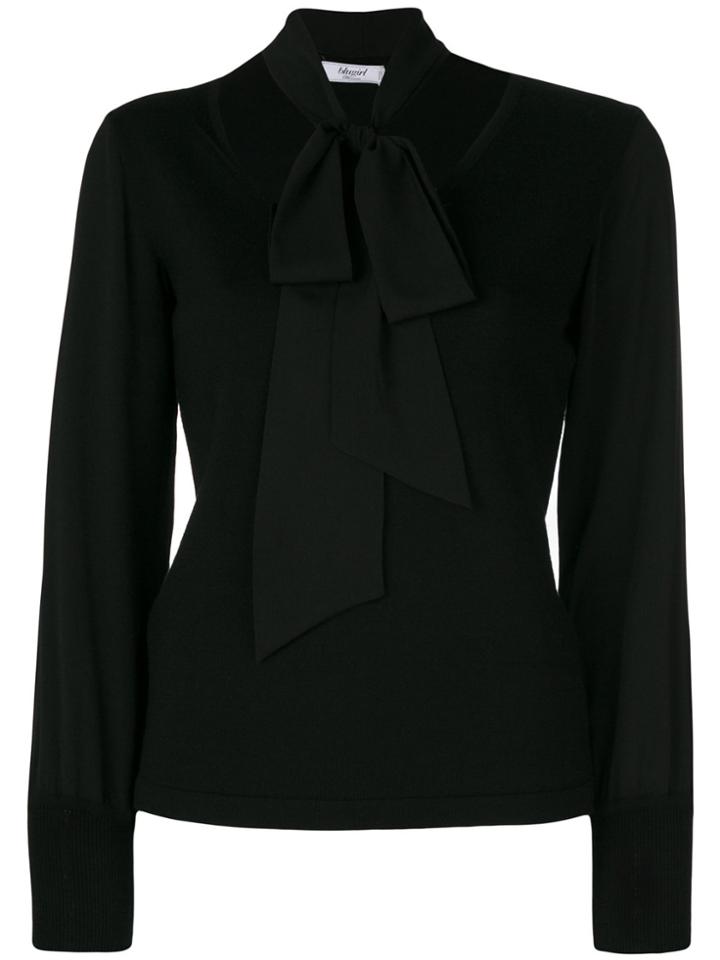 Blugirl Bow Detail Knit Top - Black