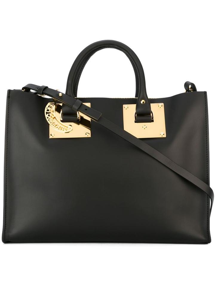 Sophie Hulme Small Sqaure 'albion' Shopper Tote, Women's, Black