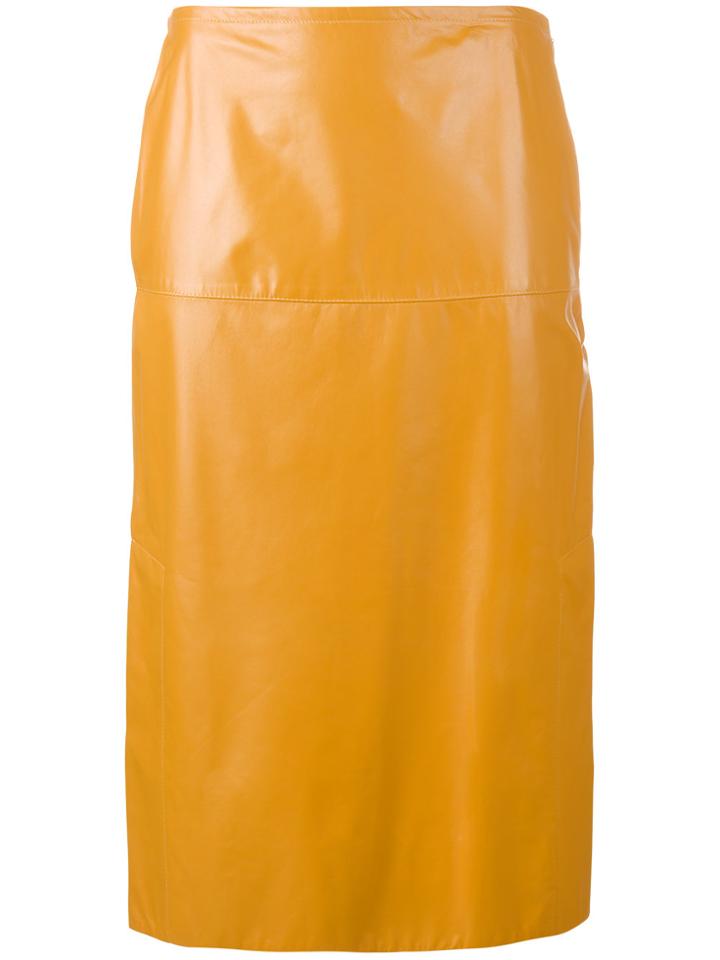 Marni High Waisted Straight Skirt - Metallic