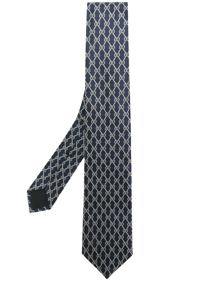 Gucci Gucci Supreme Print Tie - Blue
