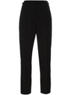Mm6 Maison Margiela Cropped Tailored Trousers, Women's, Size: 44, Black, Polyester/viscose