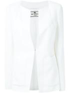 Etro Open Front Blazer, Women's, Size: 44, White, Spandex/elastane/acetate/viscose