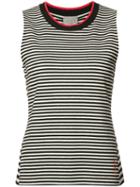 Grey Jason Wu Striped Sleeveless Top, Women's, Size: Xs, White, Cotton