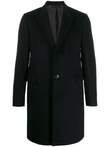 Paul Smith Single Breasted Overcoat - Black
