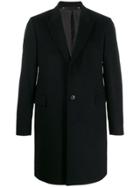 Paul Smith Single Breasted Overcoat - Black