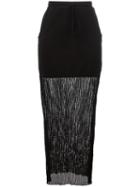 Lost & Found Rooms Long Skirt, Size: Medium, Black, Cotton/spandex/elastane