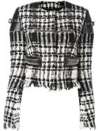 Alexander Wang Cropped Bouclé Jacket - Black
