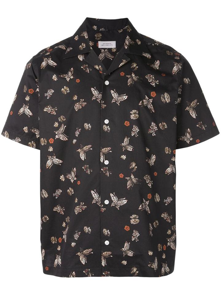 Saturdays Nyc Butterfly Print Shirt - Blue