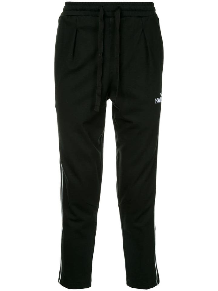 Puma Side Logo Stripe Track Pants - Black