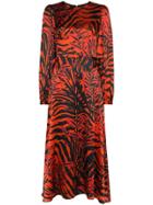 Borgo De Nor Elitsa Tiger-print Midi Dress - Black