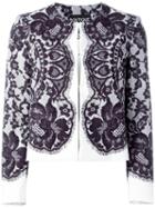 Boutique Moschino Lace Layer Jacket, Women's, Size: 44, Blue, Polyester/other Fibers
