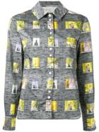 Olympia Le-tan Patchwork Patterned Shirt - Grey