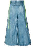 Mia-iam Logo Tape Flared Jeans - Blue
