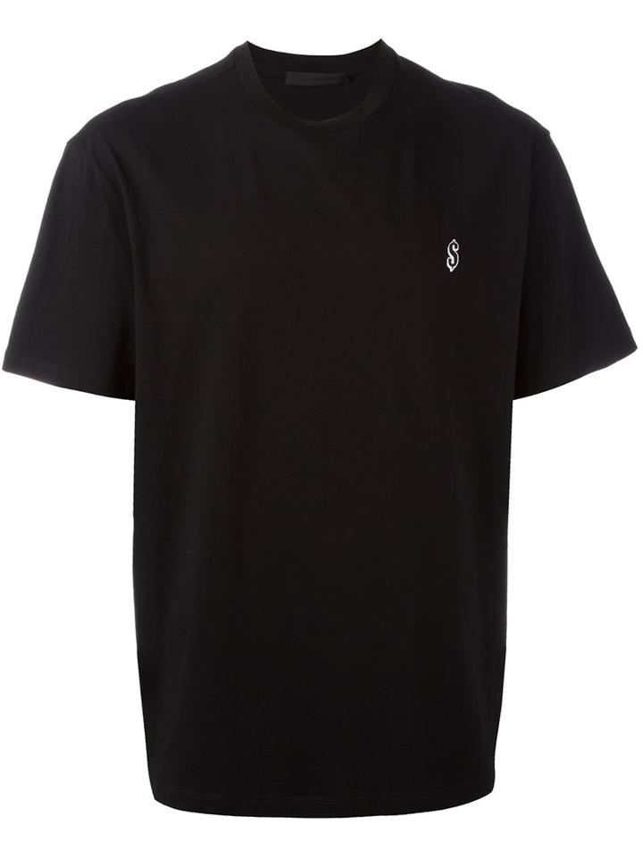 Alexander Wang Dollar Sign Embroidered T-shirt, Men's, Size: 52, Black, Cotton