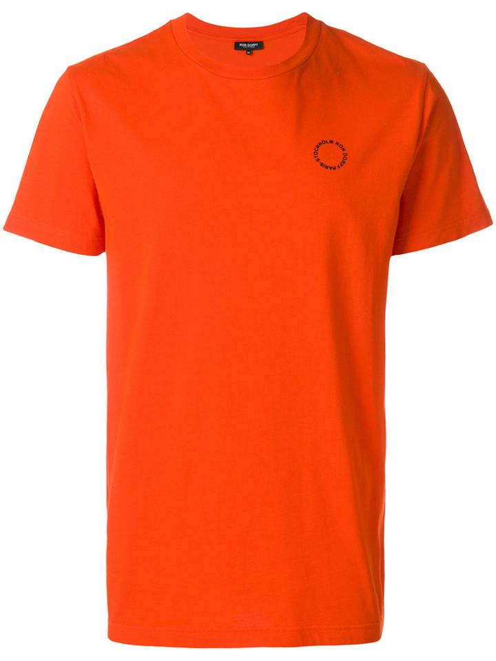 Ron Dorff Logo Detail T-shirt - Yellow & Orange