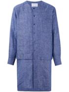 House Of The Very Islands - Plain Long Shirt - Unisex - Linen/flax - S, Blue, Linen/flax