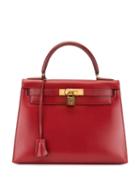Hermès Pre-owned Kelly 28 Sellier Hand Bag - Red