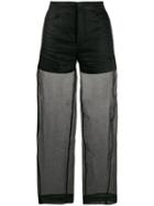 Toteme Sheer Cropped Trousers - Black