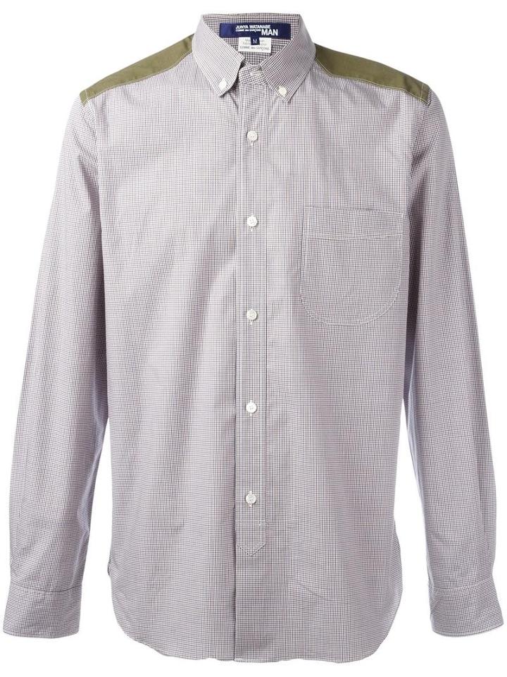 Junya Watanabe Comme Des Garçons Man Micro Check Shirt, Men's, Size: Medium, Blue, Cotton