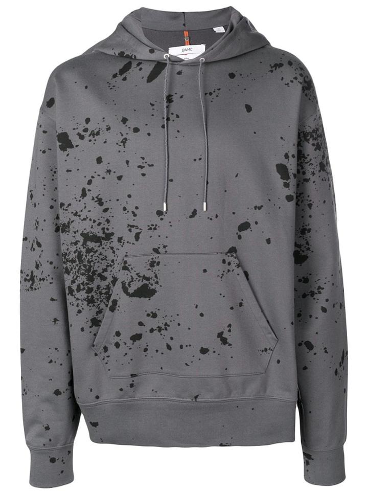 Oamc Paint Splash Hoodie - Grey