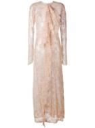 Melampo - Dragon Embroidered Dress - Women - Cotton/nylon/viscose/metallized Polyester - 42, Nude/neutrals, Cotton/nylon/viscose/metallized Polyester