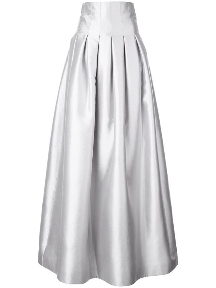 Rubin Singer Pleated Evening Skirt - Silver