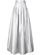 Rubin Singer Pleated Evening Skirt - Silver