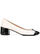 Tod's Silver-tone Buckle Pumps - White