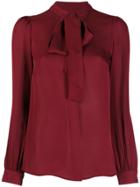 Michael Kors Collection Pussybow Blouse - Red