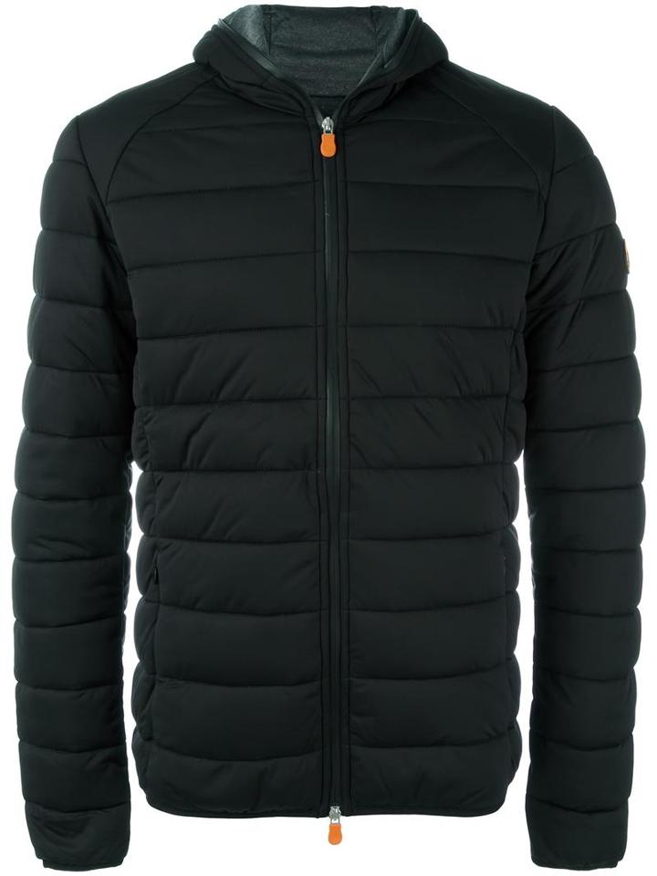 Save The Duck Padded Hooded Jacket, Men's, Size: Medium, Black, Nylon