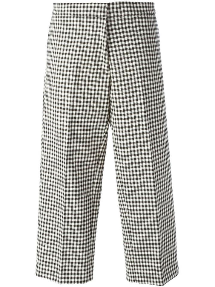 Erika Cavallini Semi Couture Cropped Gingham Check Trousers