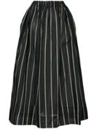 Uma Wang Striped Full Skirt - Black