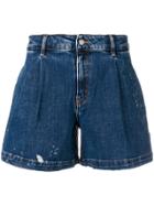 Love Moschino Distressed Flared Shorts - Blue