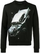 Christopher Kane Car Crash Sweatshirt, Men's, Size: Xl, Black, Cotton