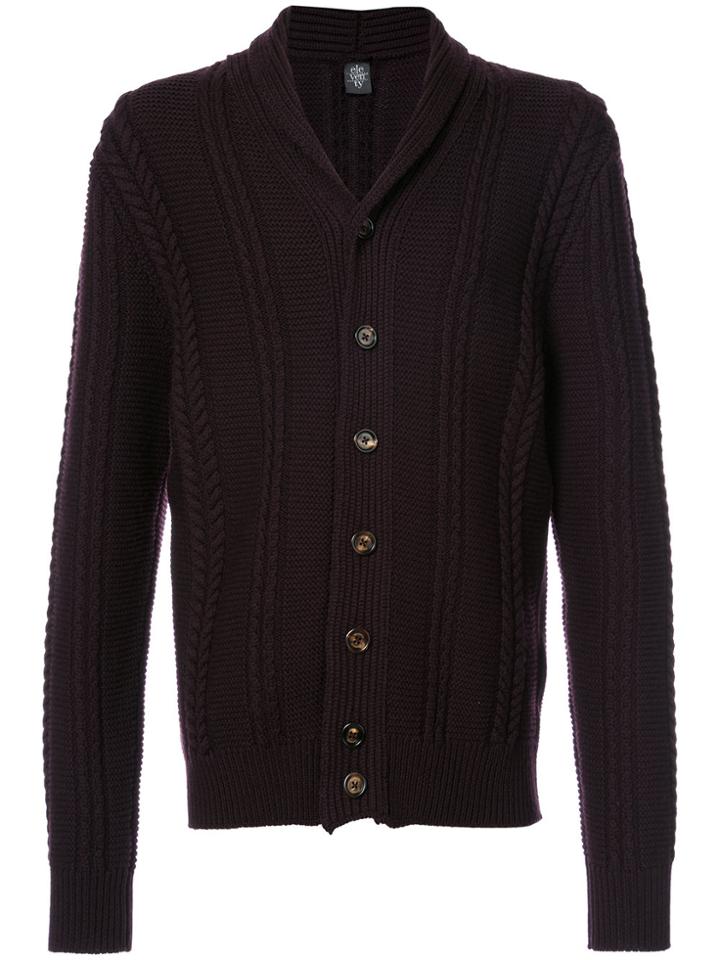 Eleventy V-neck Knitted Cardigan - Red