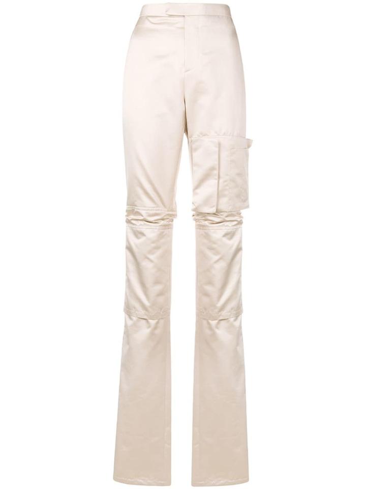 Raf Simons Long Slim-fit Trousers - Nude & Neutrals