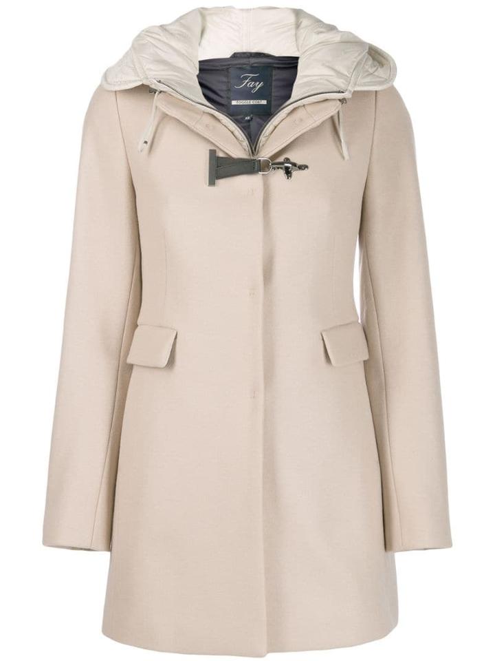 Fay Single Breasted Duffle Coat - Neutrals