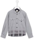 Armani Junior Faded Check Print Shirt, Boy's, Size: 12 Yrs, Grey