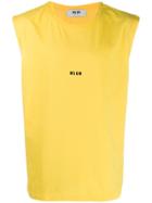 Msgm Logo Vest Top - Yellow