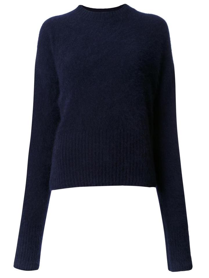 Le Ciel Bleu 'fur Touch' Sweater, Women's, Size: 36, Blue, Wool