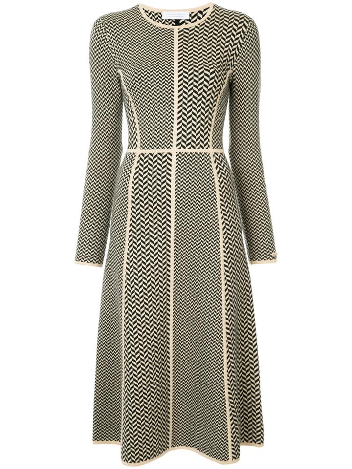 Gabriela Hearst Geometric Pattern Knit Dress - Black
